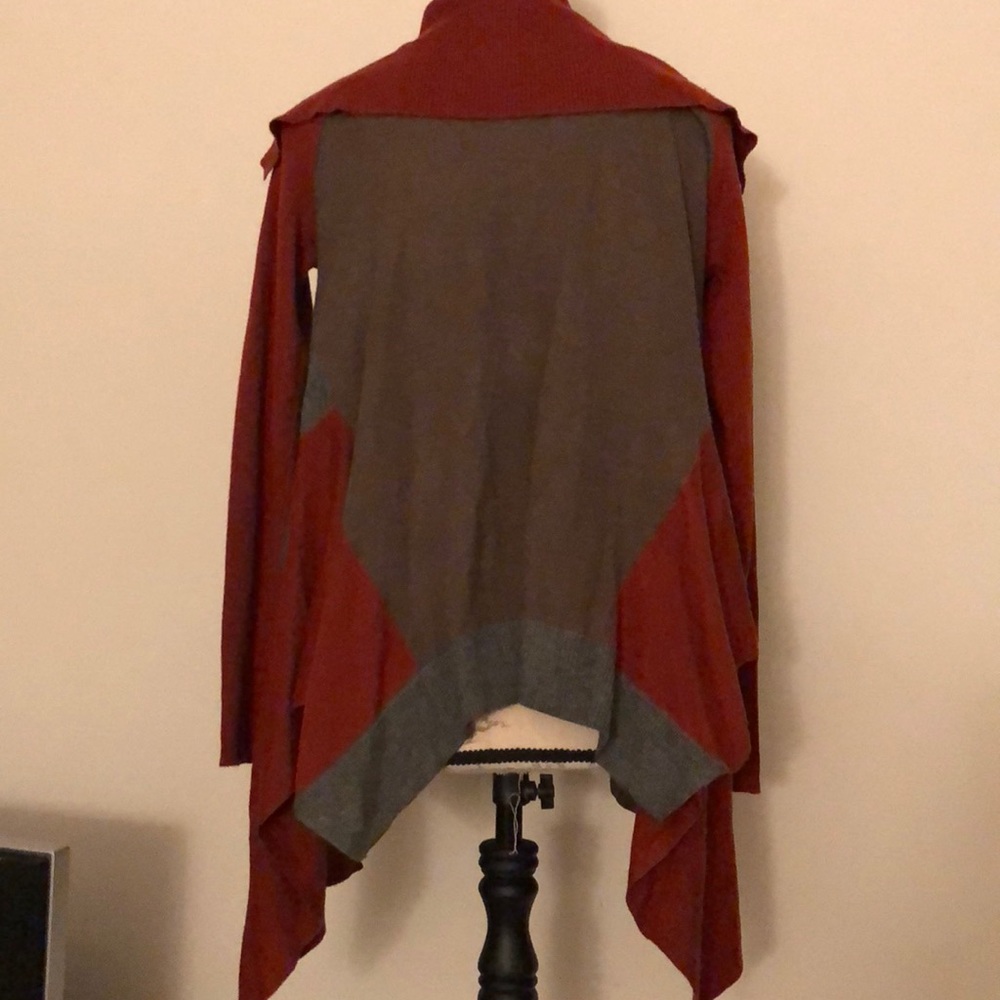 Soft Surroundings Color Block Asymmetrical Cardi - image 2